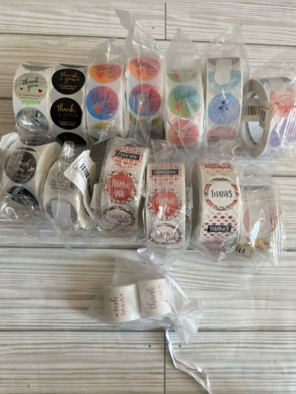 Mystery Pack Roll of 500 1” thank you stickers